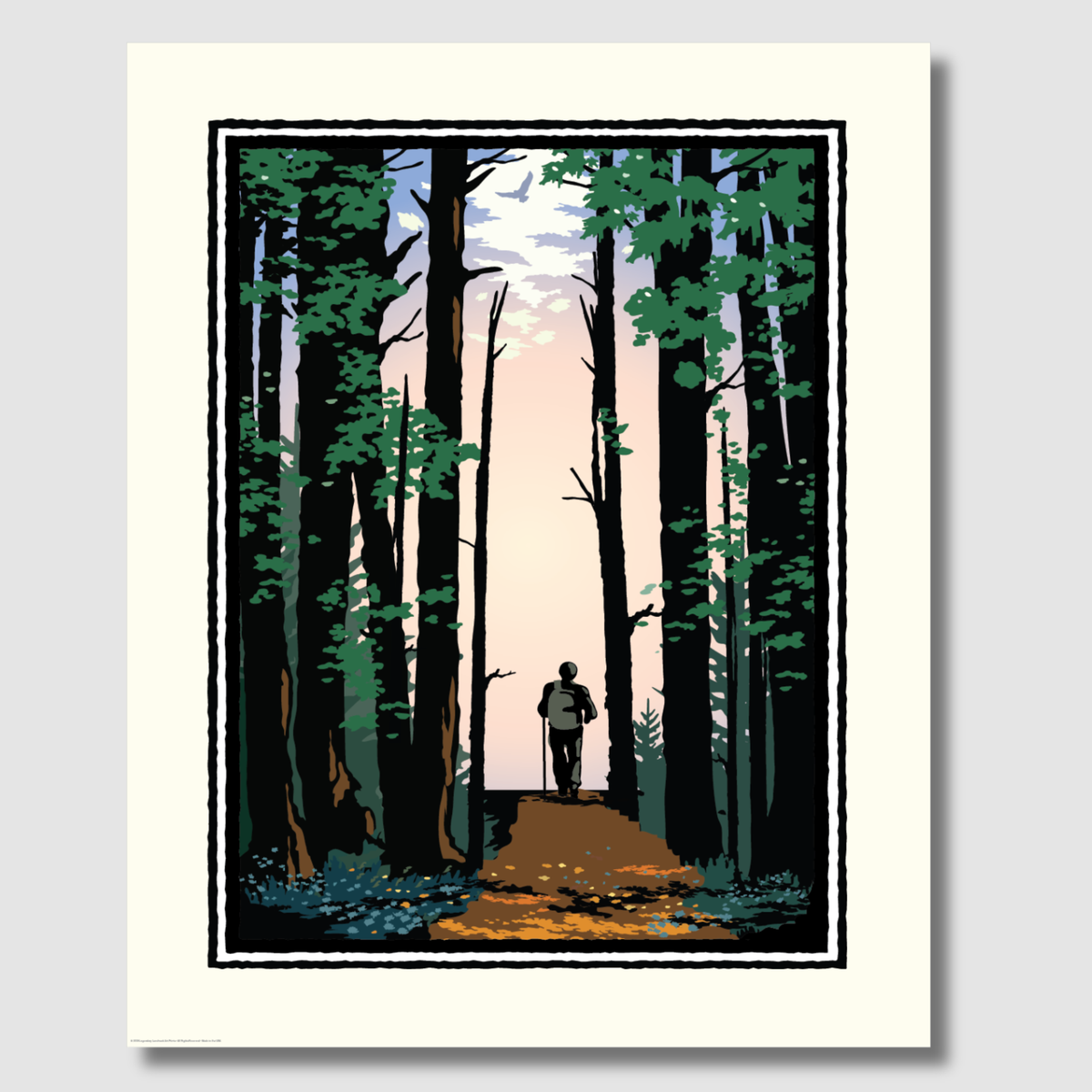 Forest Hiker Corporate Event Print — Customizable (50+ Bulk Orders)