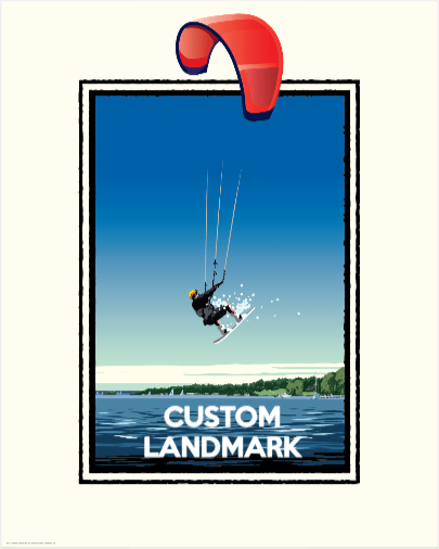 Custom Kite Surfer Art Print
