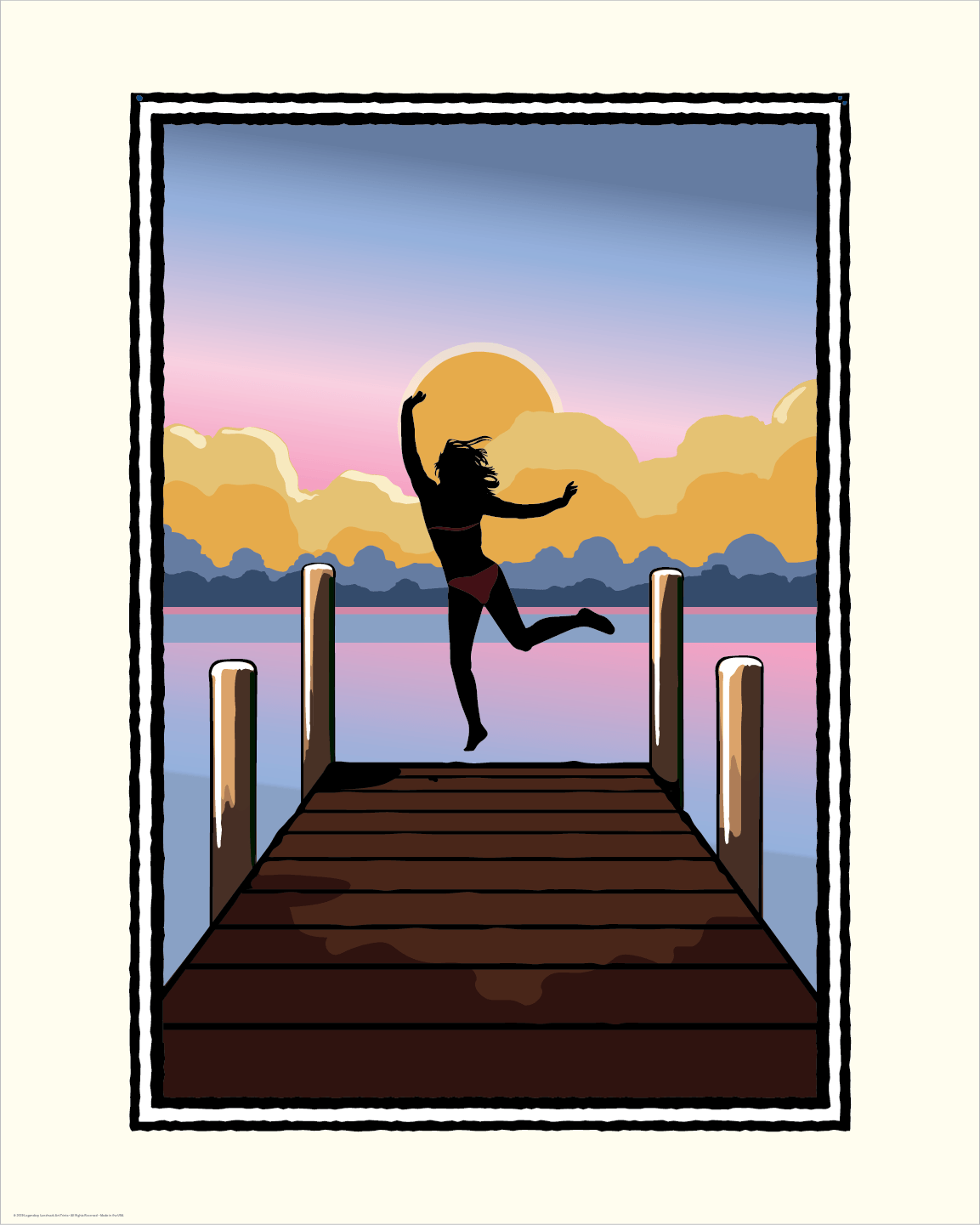 Custom Lake Life Sunrise Art Print