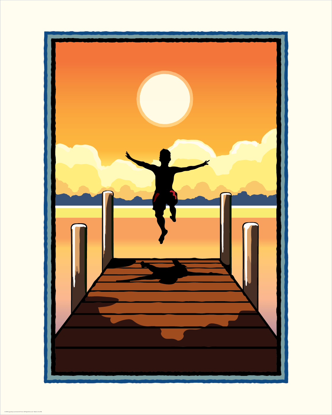 Custom Lake Life Sunset Art Print