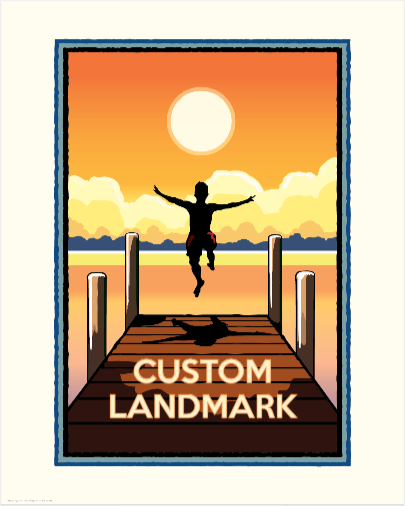 Custom Lake Life Sunset Art Print