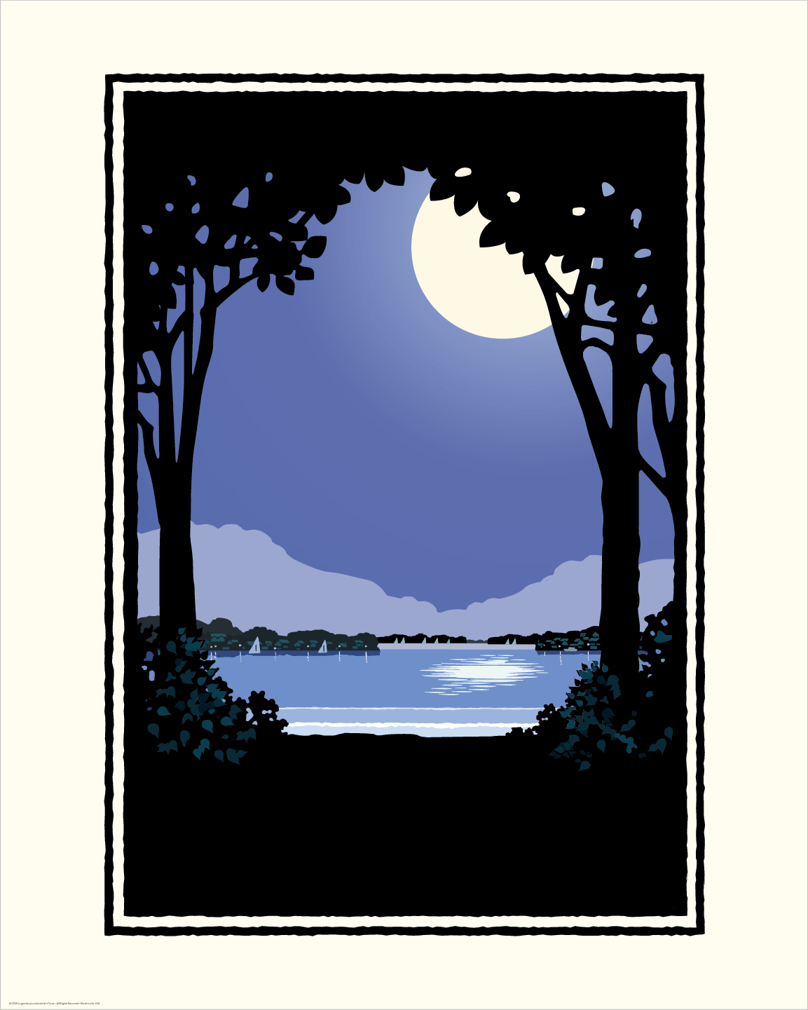 Custom Moonlight on the Lake Art Print