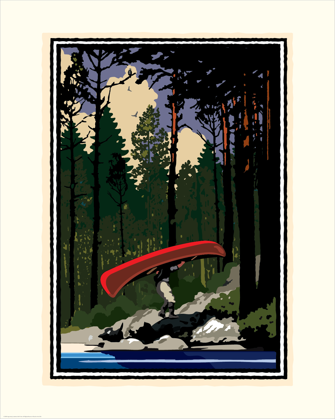Custom Canoe Portage Art Print