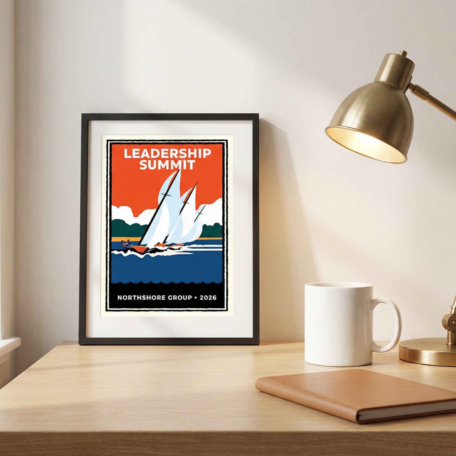Sailing Regatta Corporate Event Print — Customizable (50+ Bulk Orders)