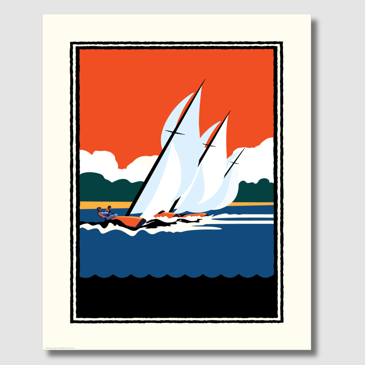 Sailing Regatta Corporate Event Print — Customizable (50+ Bulk Orders)