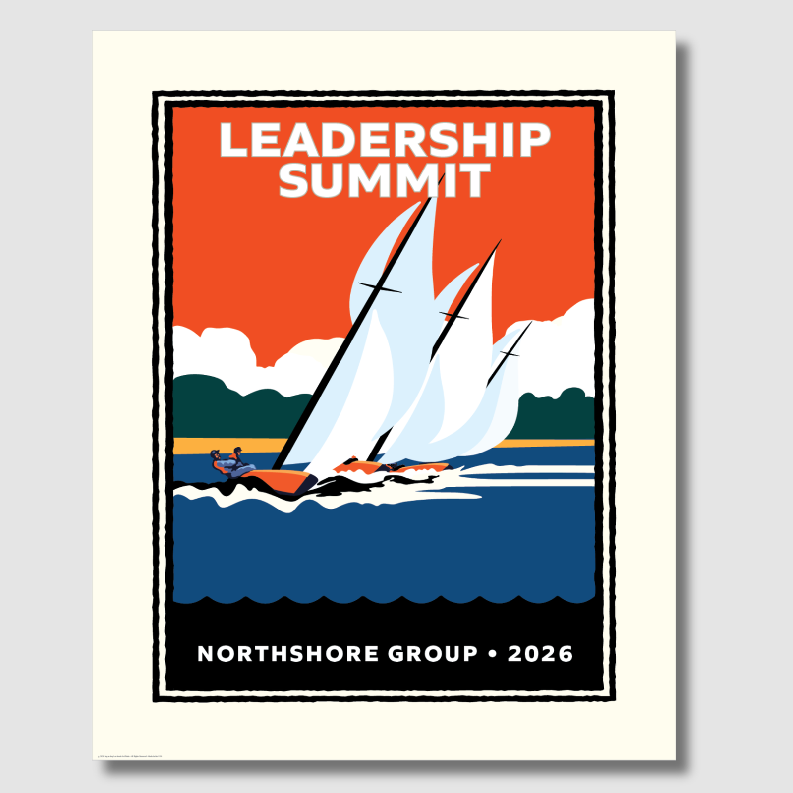 Sailing Regatta Corporate Event Print — Customizable (50+ Bulk Orders)