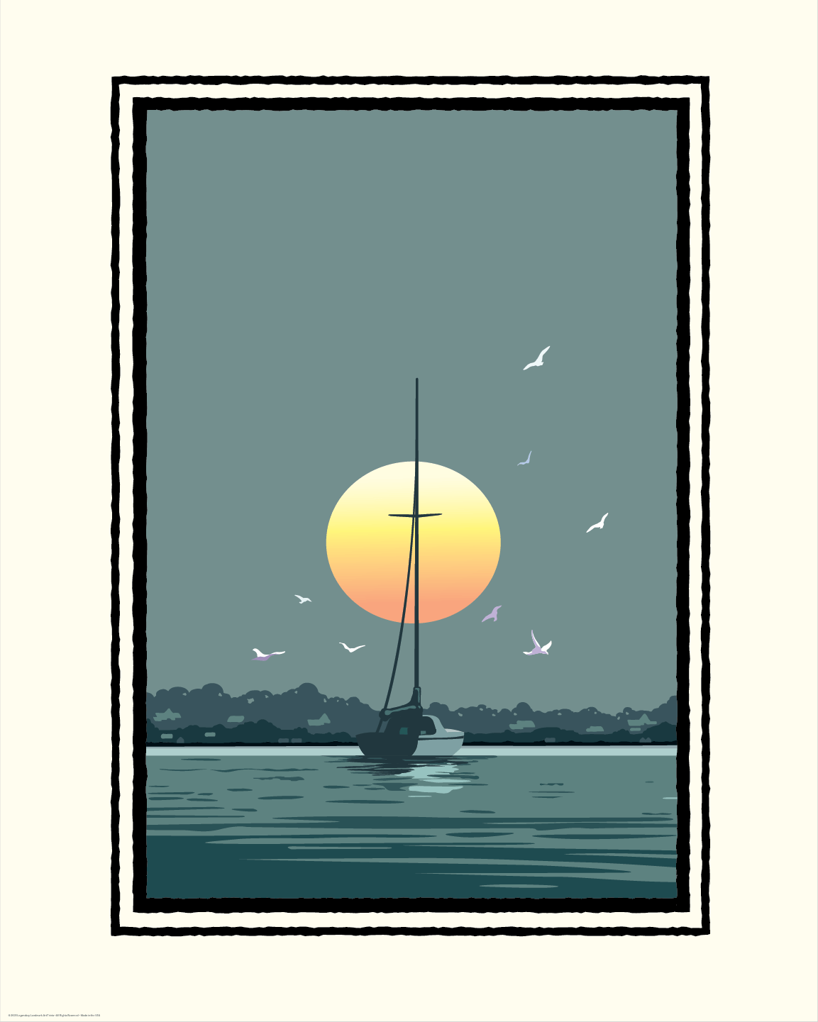 Custom Sunset Sail Art Print