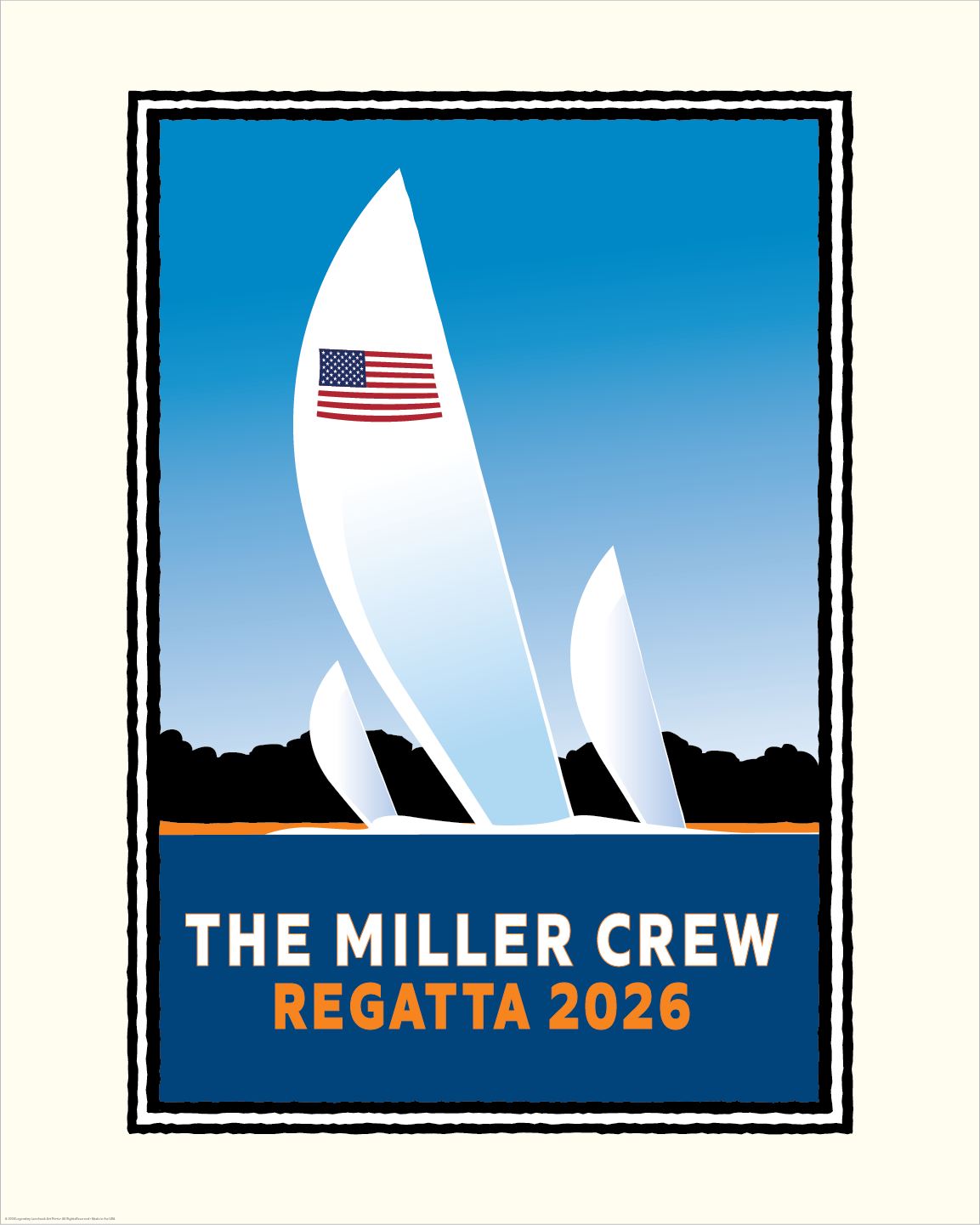 Classic Sailboat personalized event print