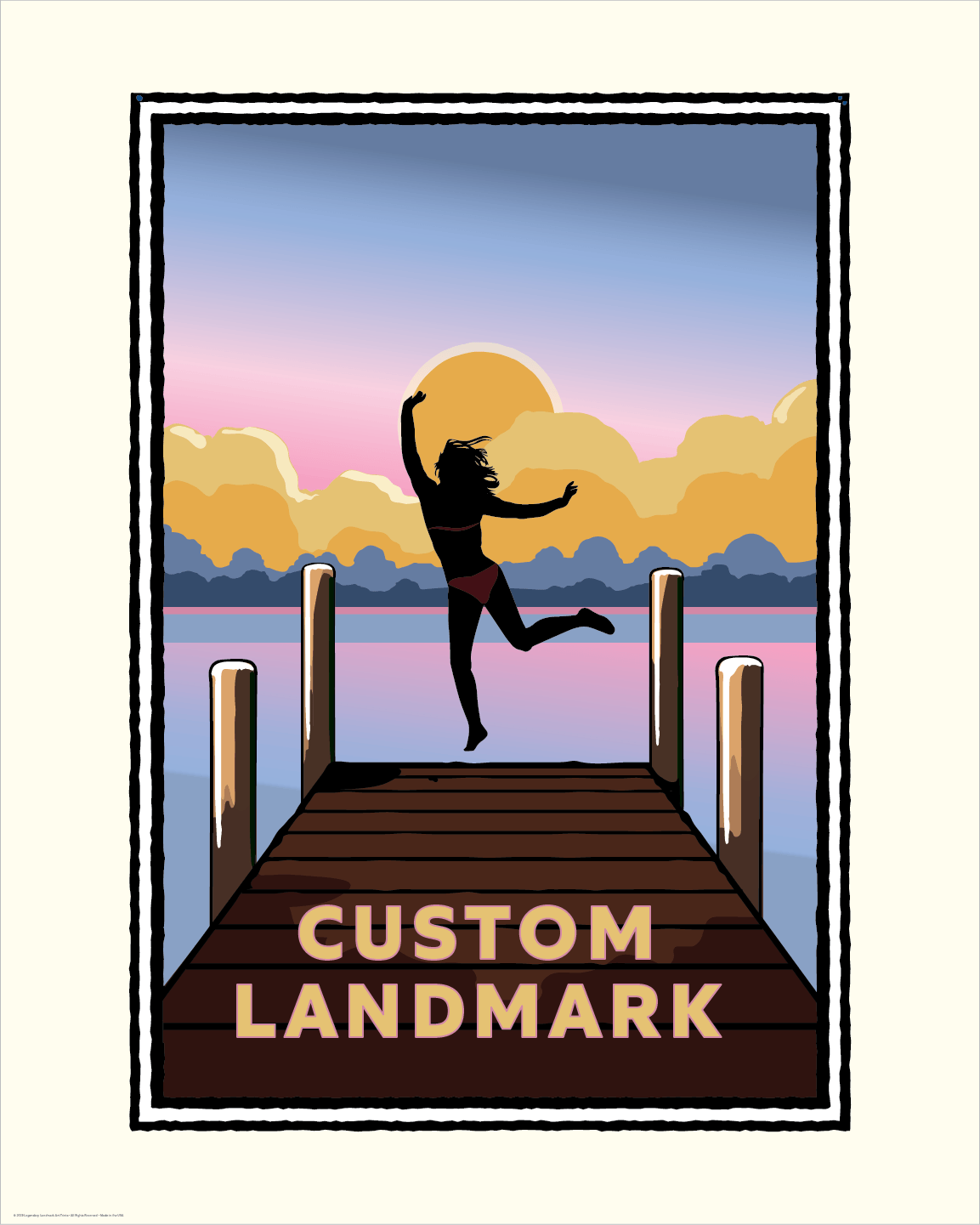 Custom Lake Life Sunrise Art Print