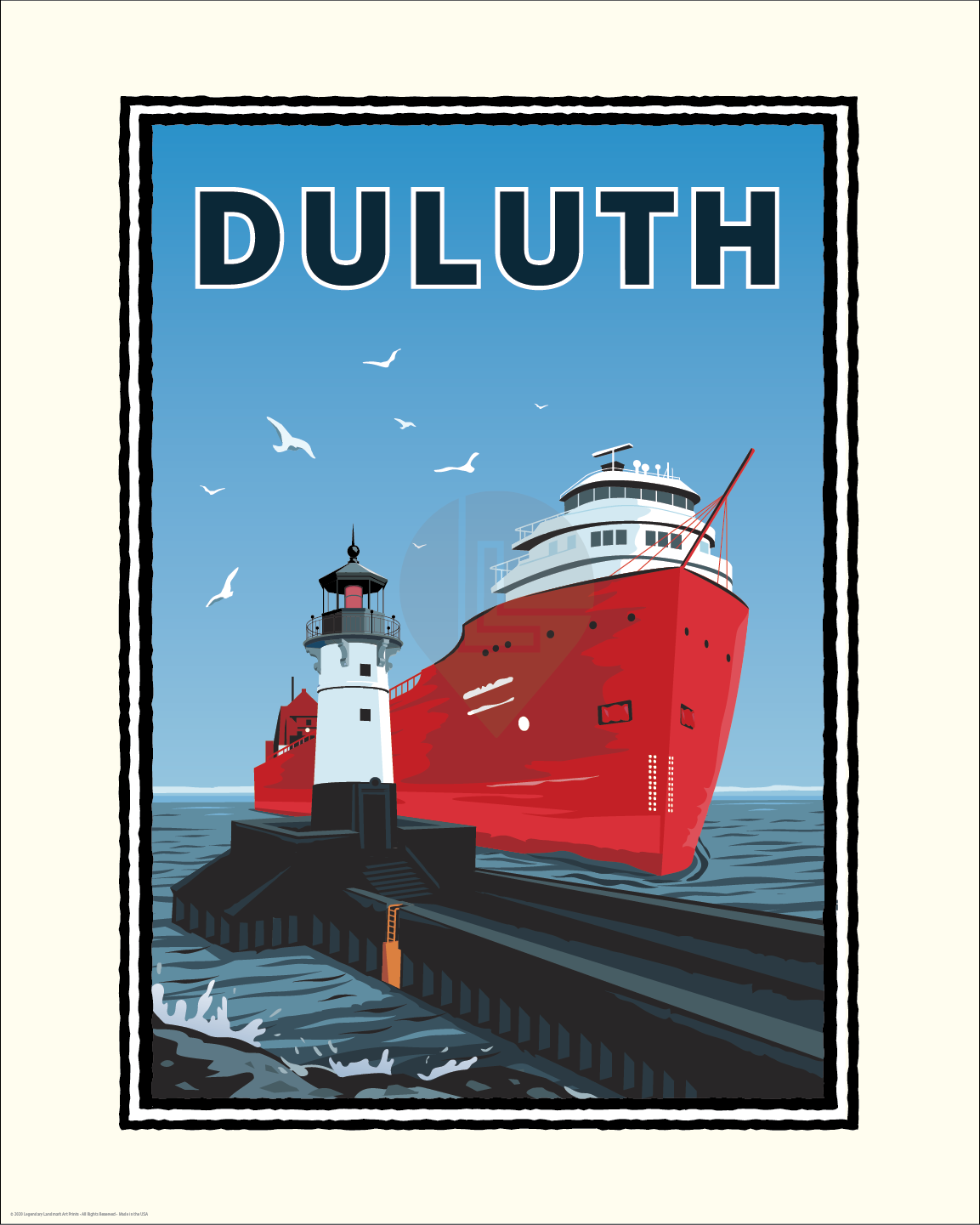 Landmark MN | Duluth Big Ship Art Print