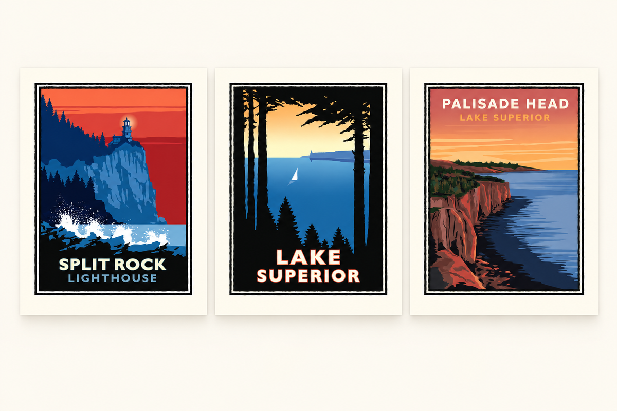 North Shore Fall — 3 Print Set