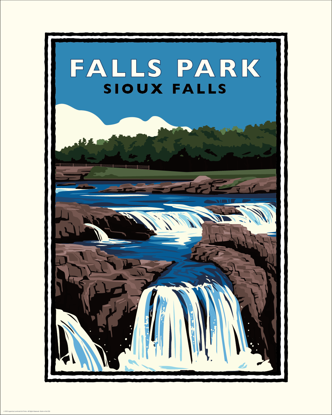 Falls Park Sioux Falls — South Dakota Art Print