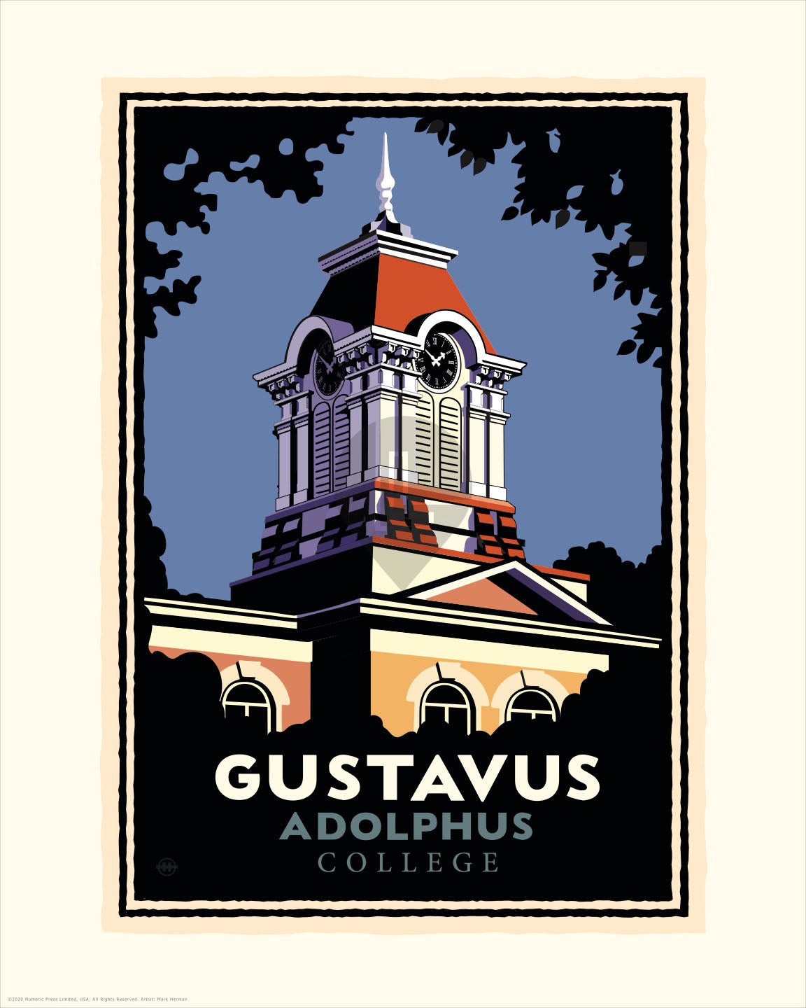 Landmark MN | Gustavus Old Main Tower Art Print