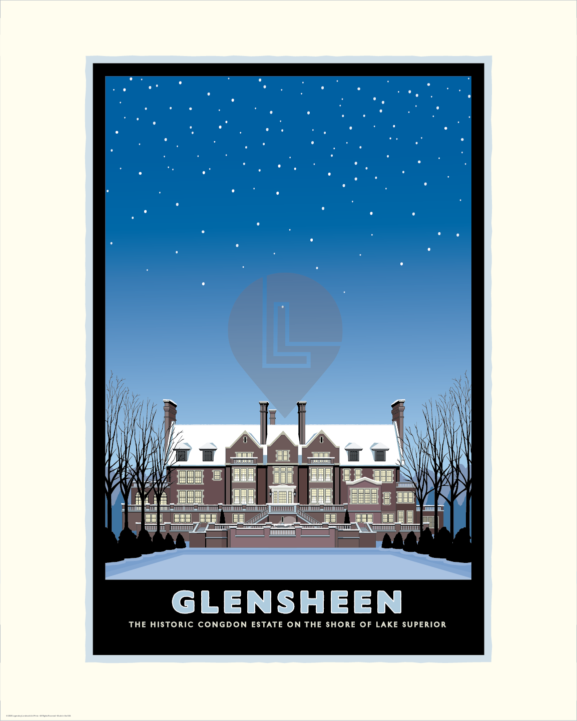 Landmark MN | Glensheen Mansion Winter Art Print