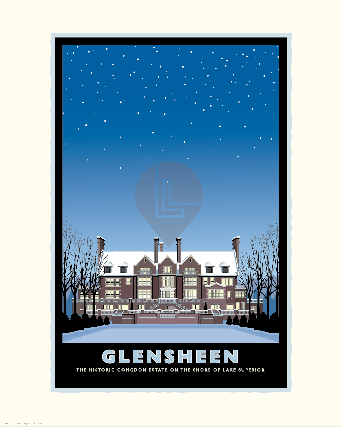 Glensheen Mansion Winter — Folded Card