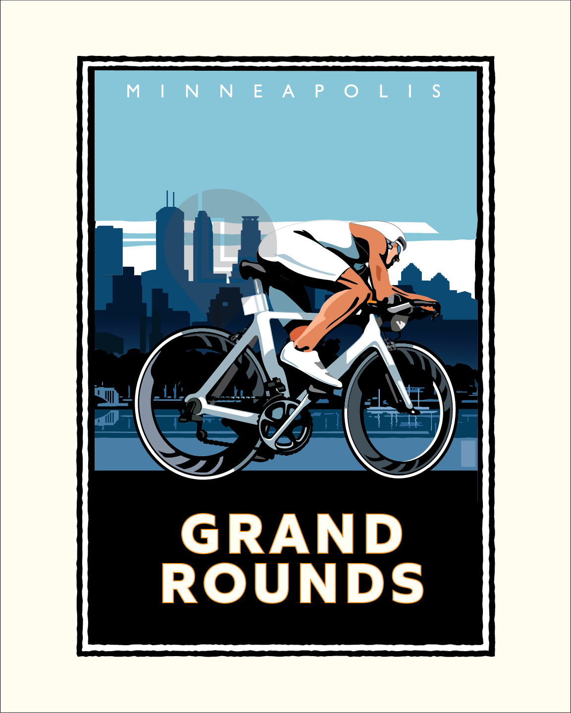 Grand Rounds Cycling Minneapolis — Folded Card
