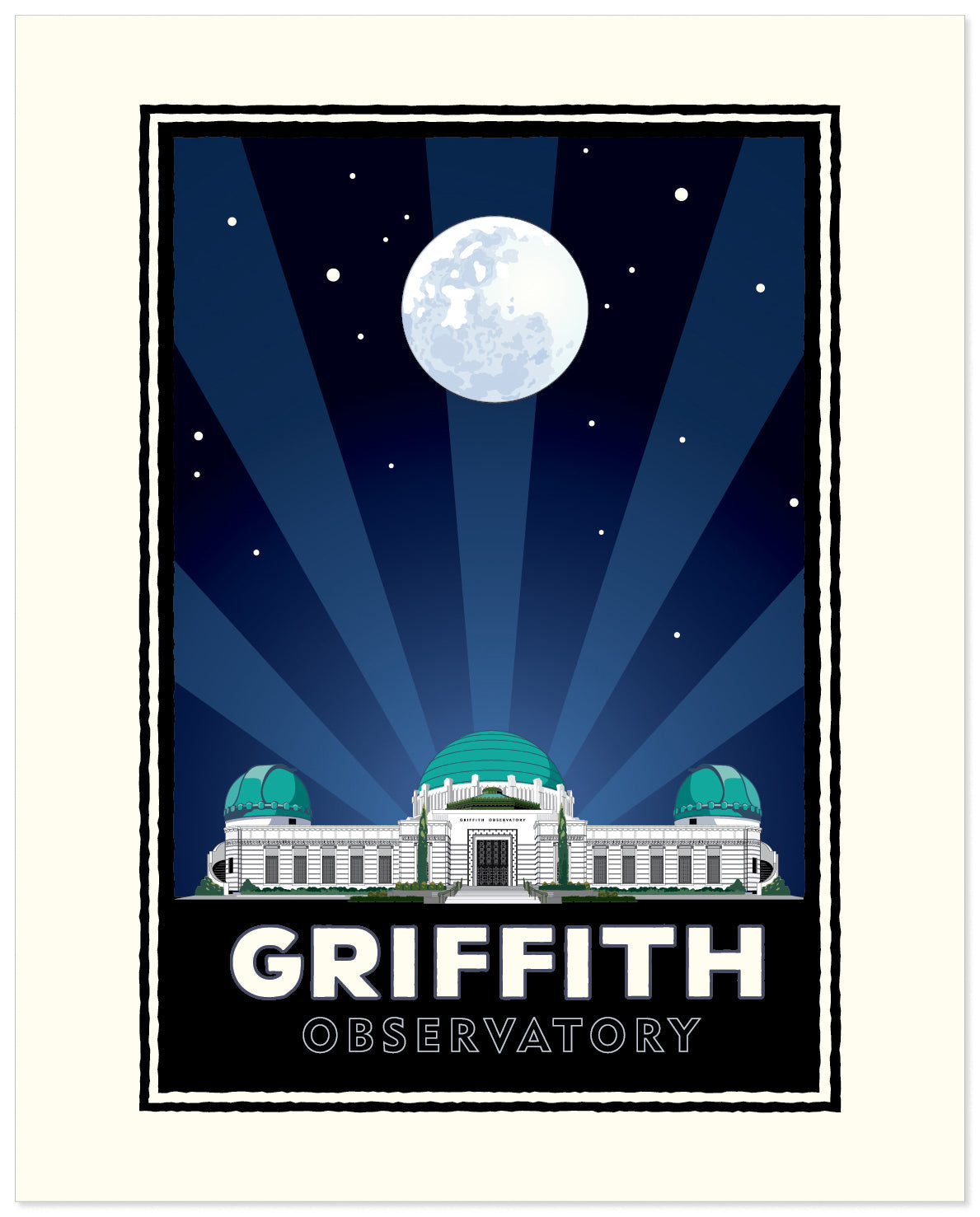 Griffith Park Observatory Blue — California Art Print