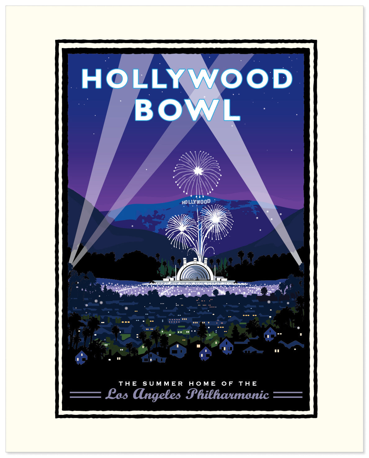 Hollywood Bowl Valley — California Art Print