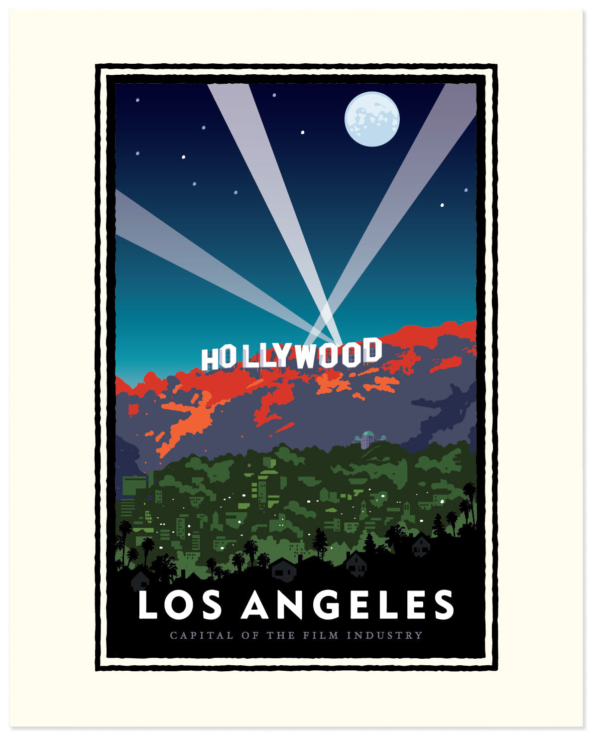 Hollywood Nights — California Art Print