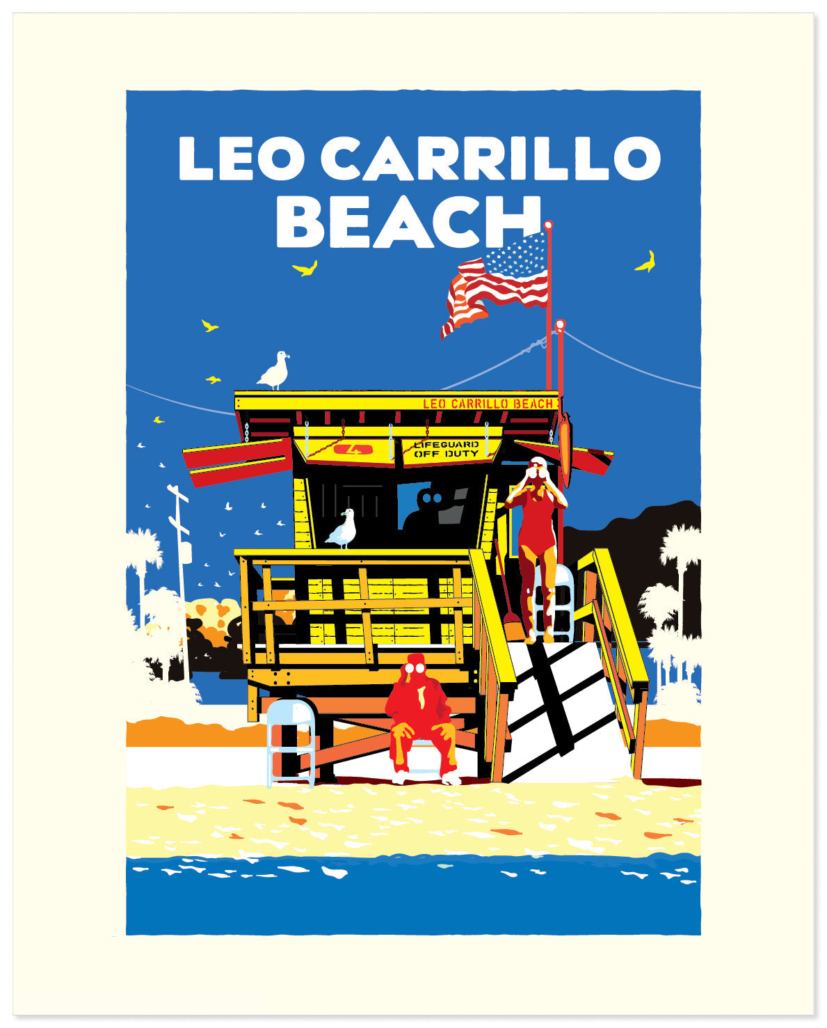 Leo Carrillo Beach Lifeguard Stand — California Art Print