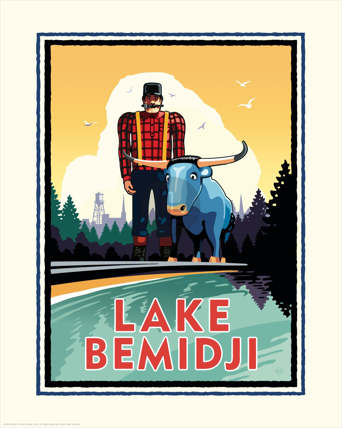 Landmark MN | Lake Bemidji Art Print