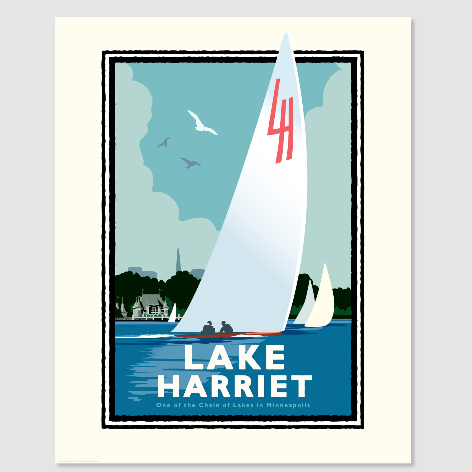 Minneapolis Chain of Lakes Art – Set of 3 Prints