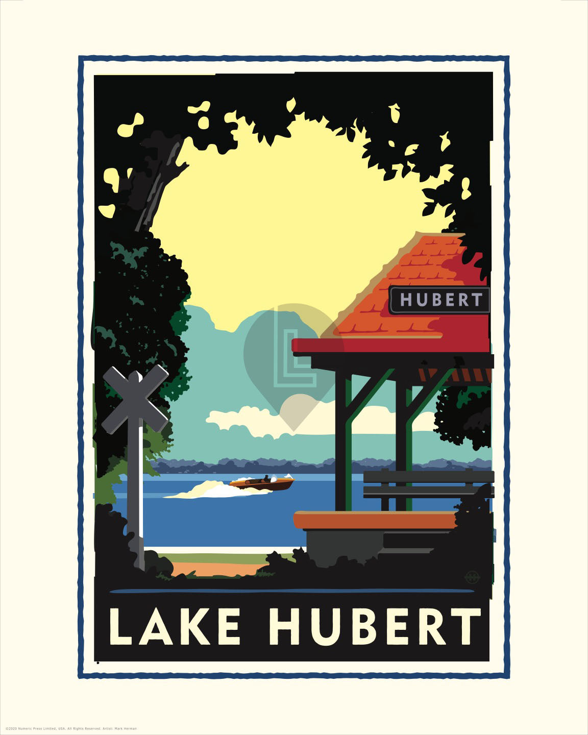 Lake Hubert Nisswa — Minnesota Art Print