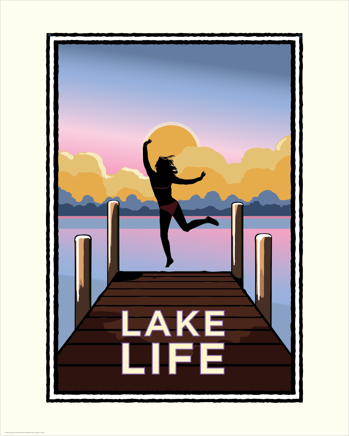 Custom Lake Life Dawn/Sunset Art Print