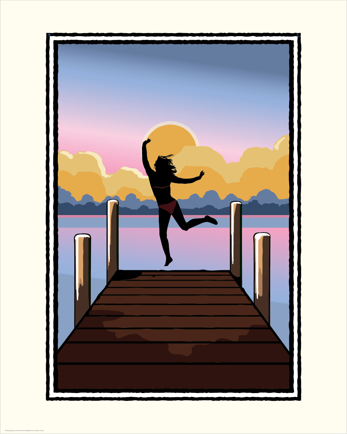 Custom Lake Life Dawn/Sunset Art Print