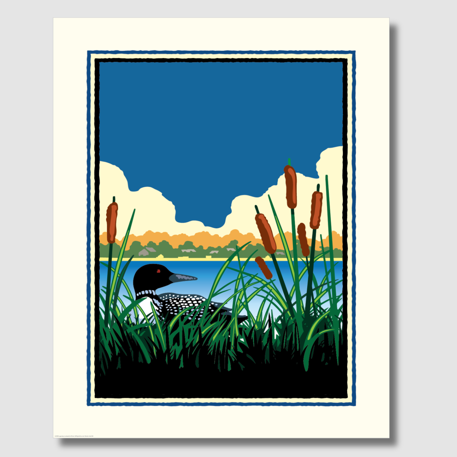 Northern Lake Loon Corporate Event Print — Customizable (50+ Bulk Orders)