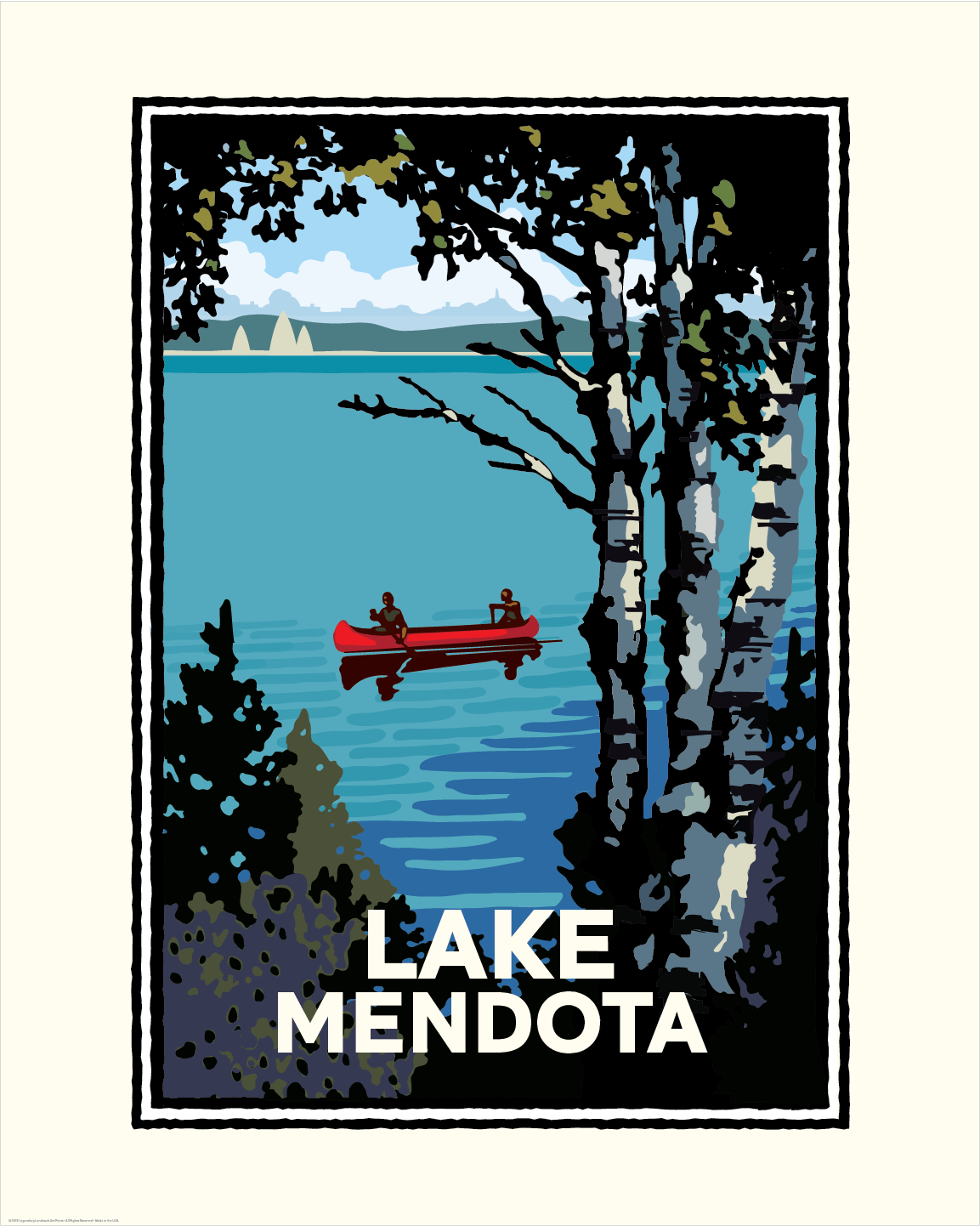 Lake Mendota Canoe — Wisconsin Art Print