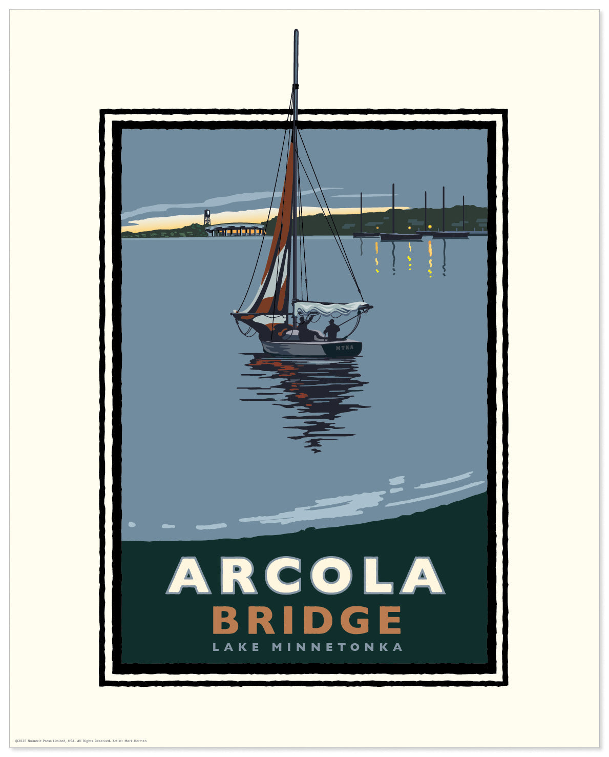 Lake Minnetonka Arcola Bridge — Folded Card