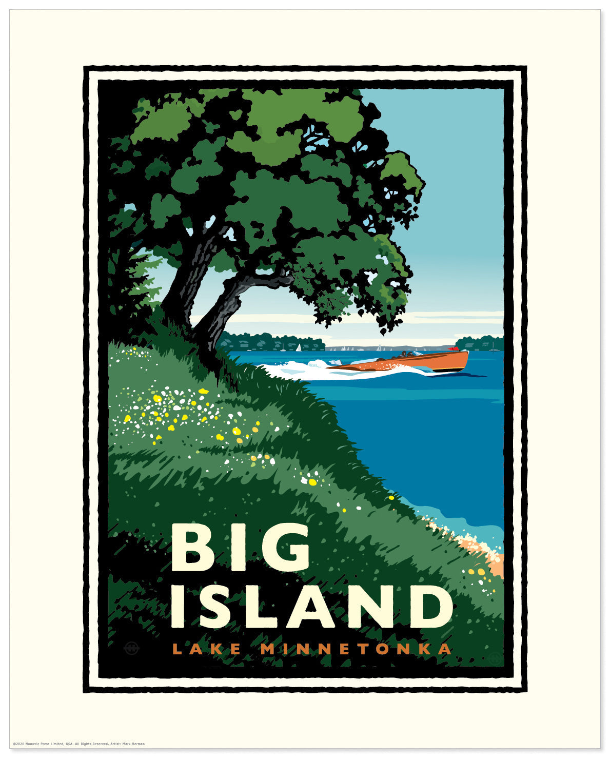Lake Minnetonka Big Island — Folded Card