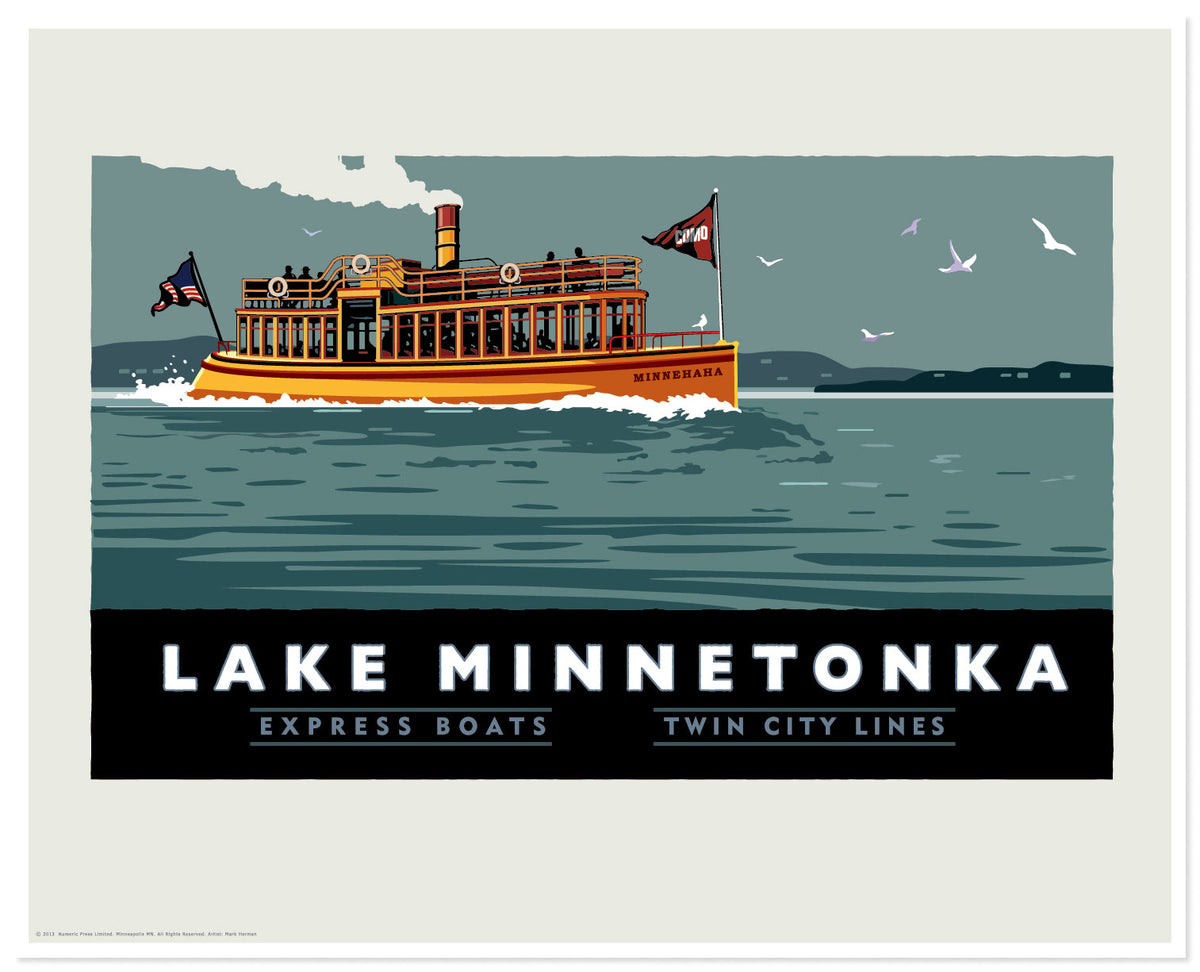 Lake Minnetonka Express Boat — Folded Card
