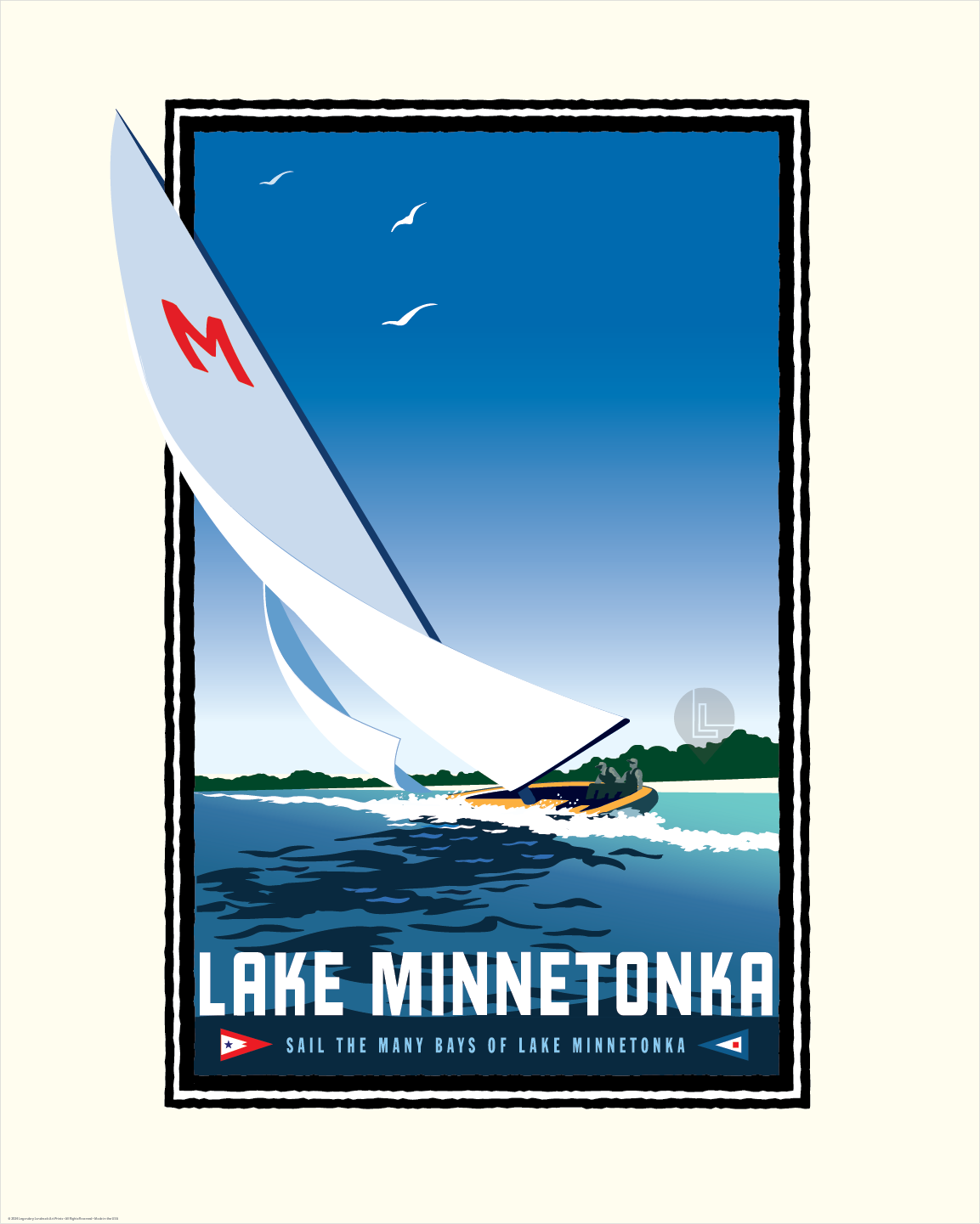 Landmark MN | Lake Minnetonka Yacht Clubs Art Print