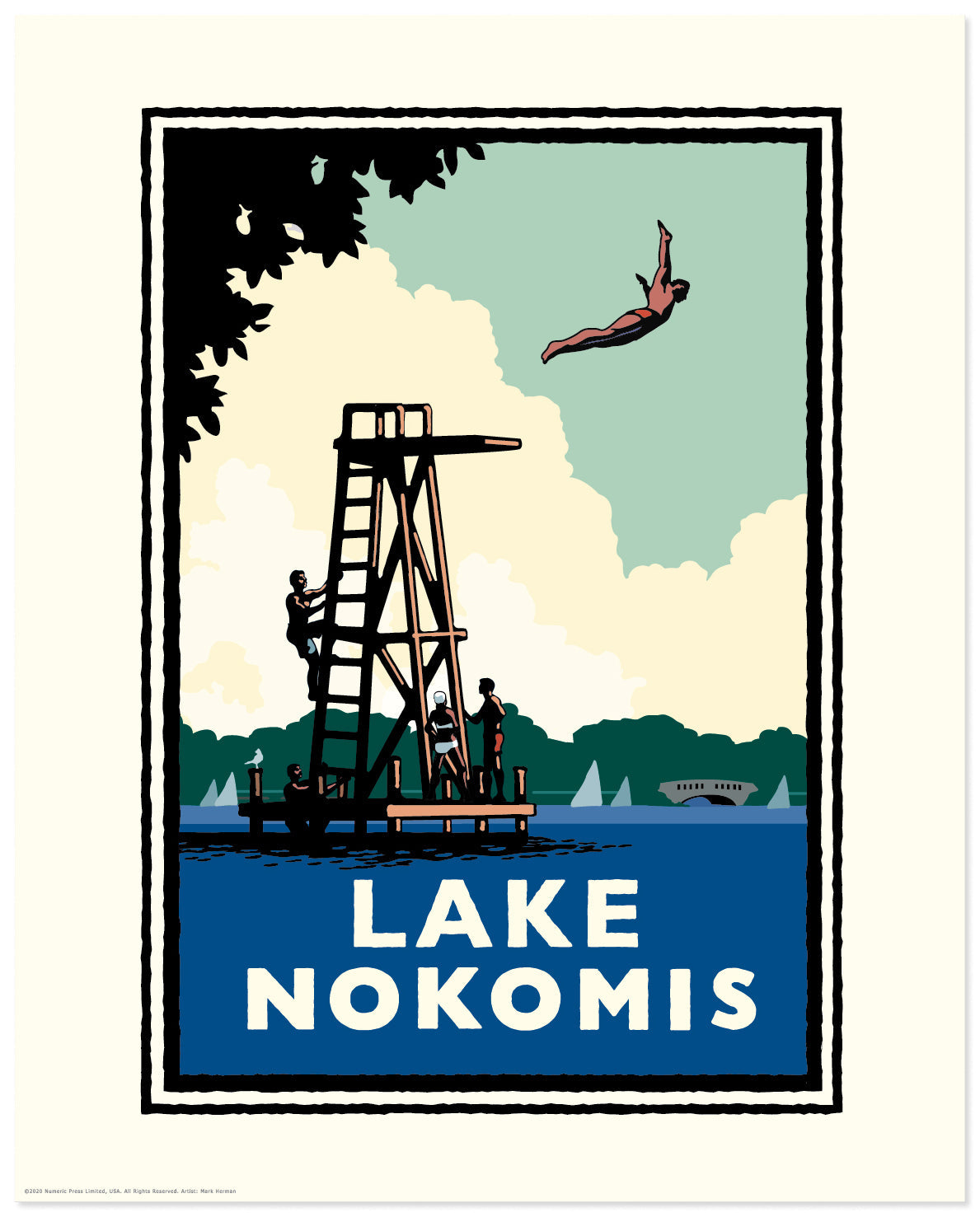 Lake Nokomis High Dive Minneapolis — Folded Card