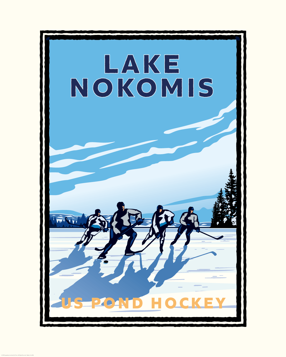 Lake Nokomis Pond Hockey — Folded Card