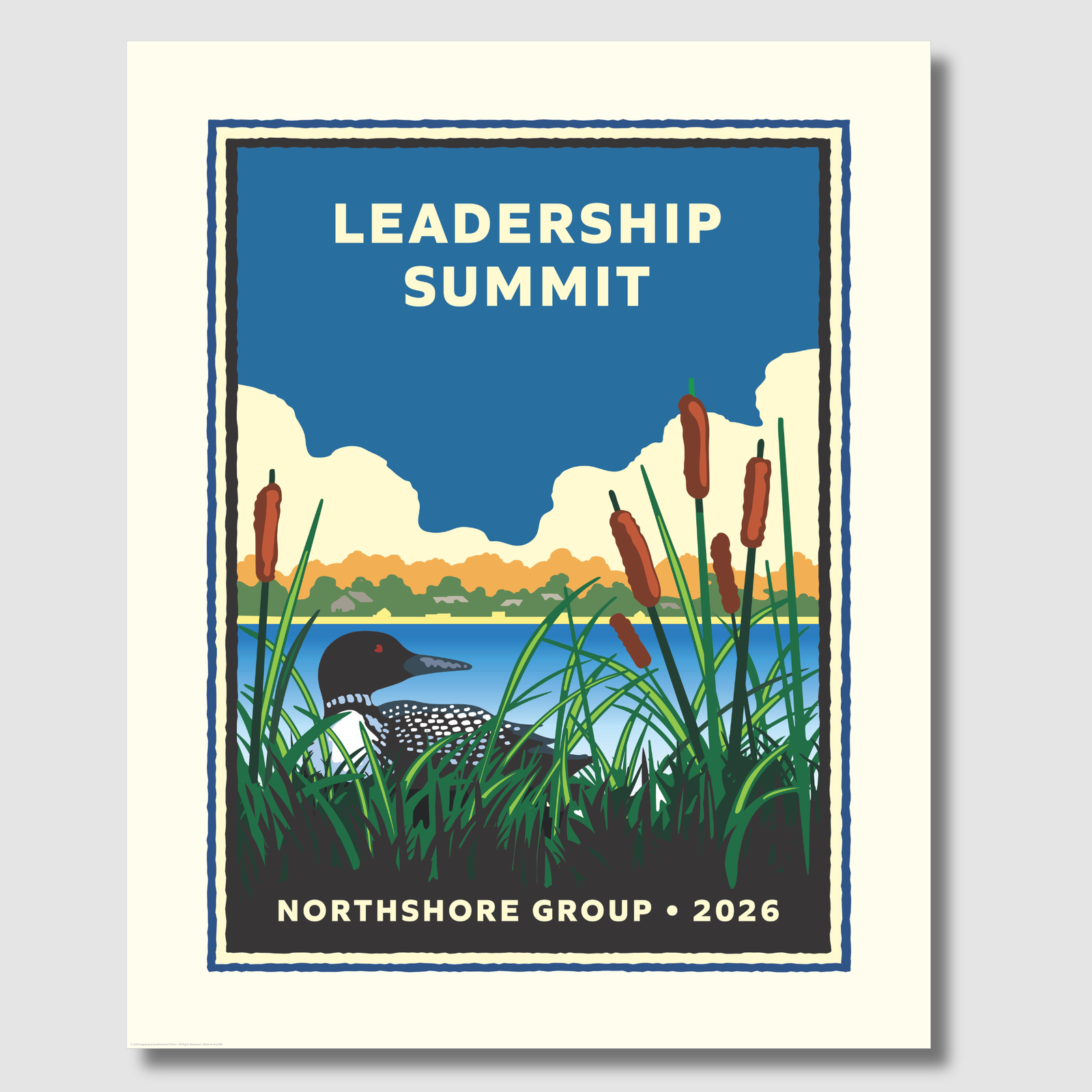 Northern Lake Loon Corporate Event Print — Customizable (50+ Bulk Orders)