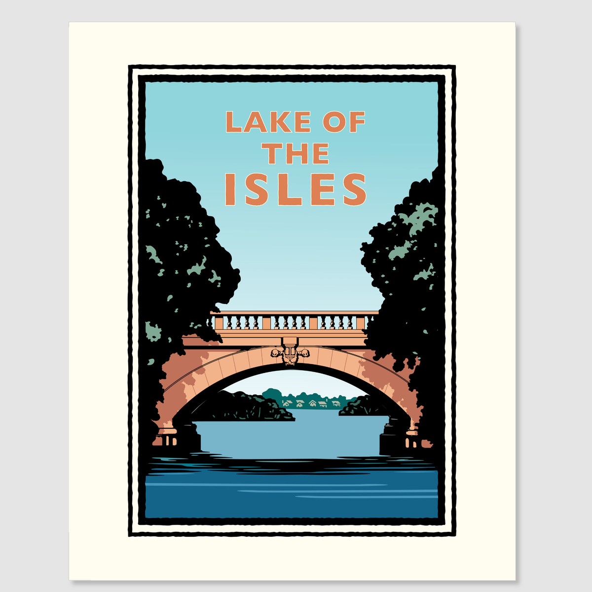 Minneapolis Chain of Lakes Art – Set of 3 Prints