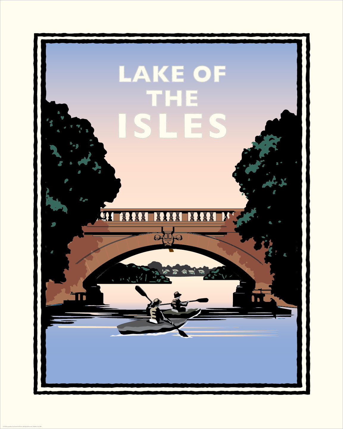 Lake of the Isles Paddle Minneapolis — Minnesota Art Print