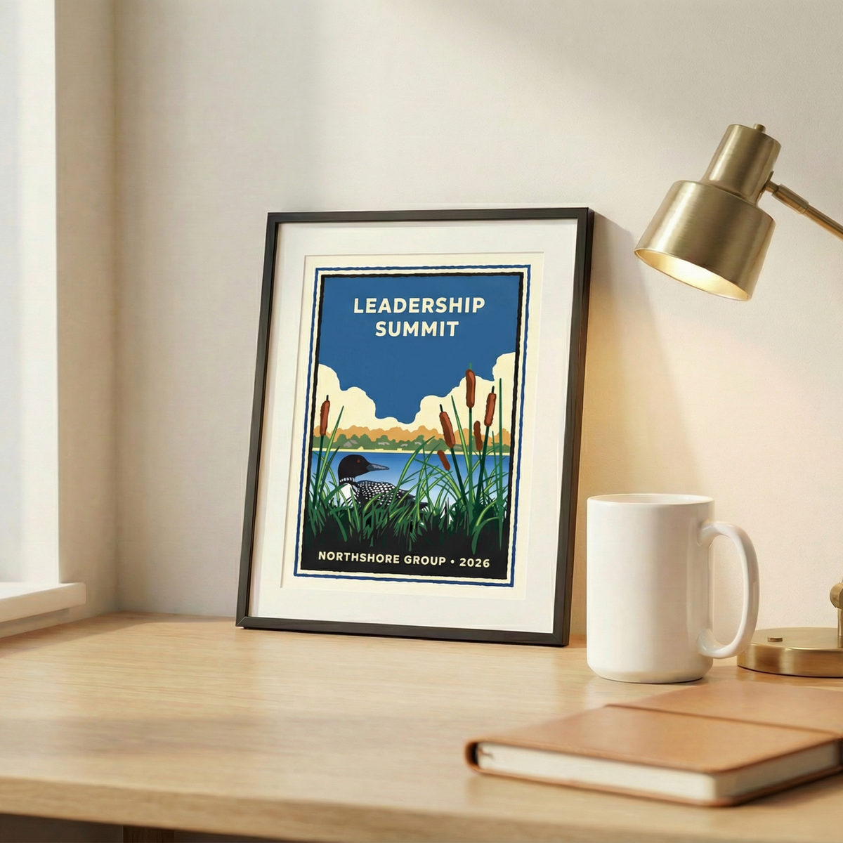 Northern Lake Loon Corporate Event Print — Customizable (50+ Bulk Orders)