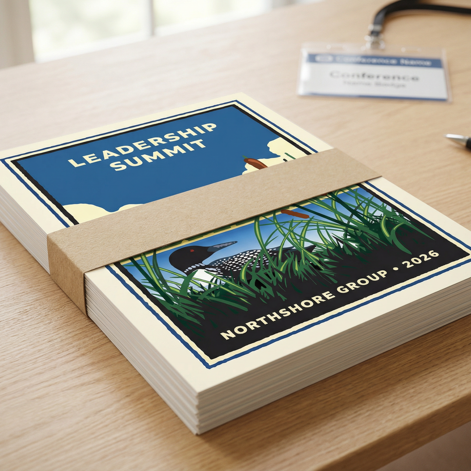 Northern Lake Loon Corporate Event Print — Customizable (50+ Bulk Orders)