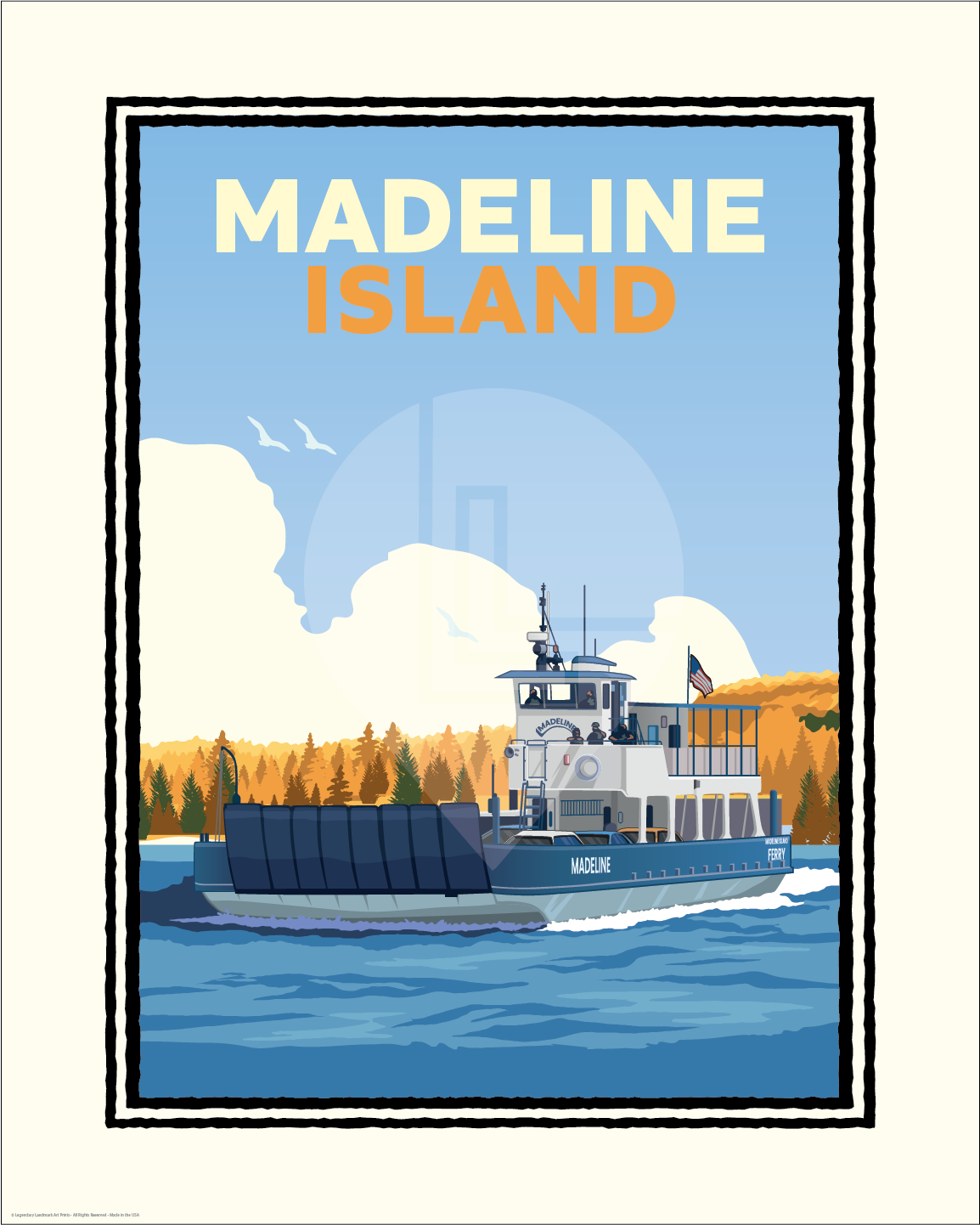 Madeline Island Ferry — Wisconsin Art Print