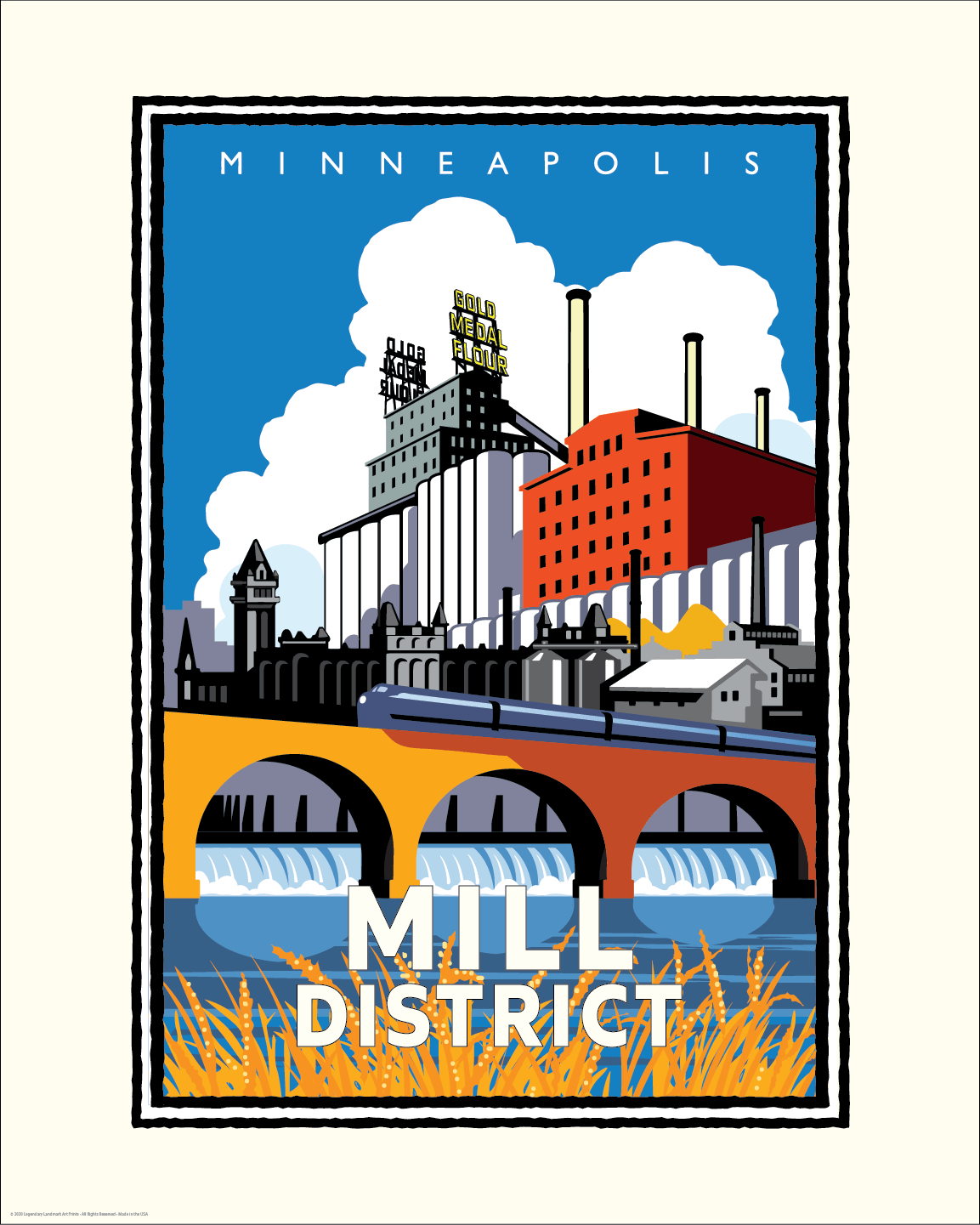 Mill District Minneapolis — Folded Card