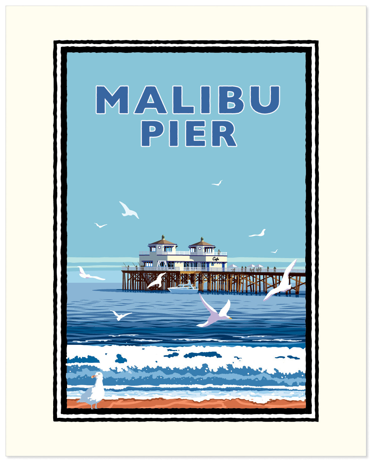 Malibu Pier Day — California Art Print