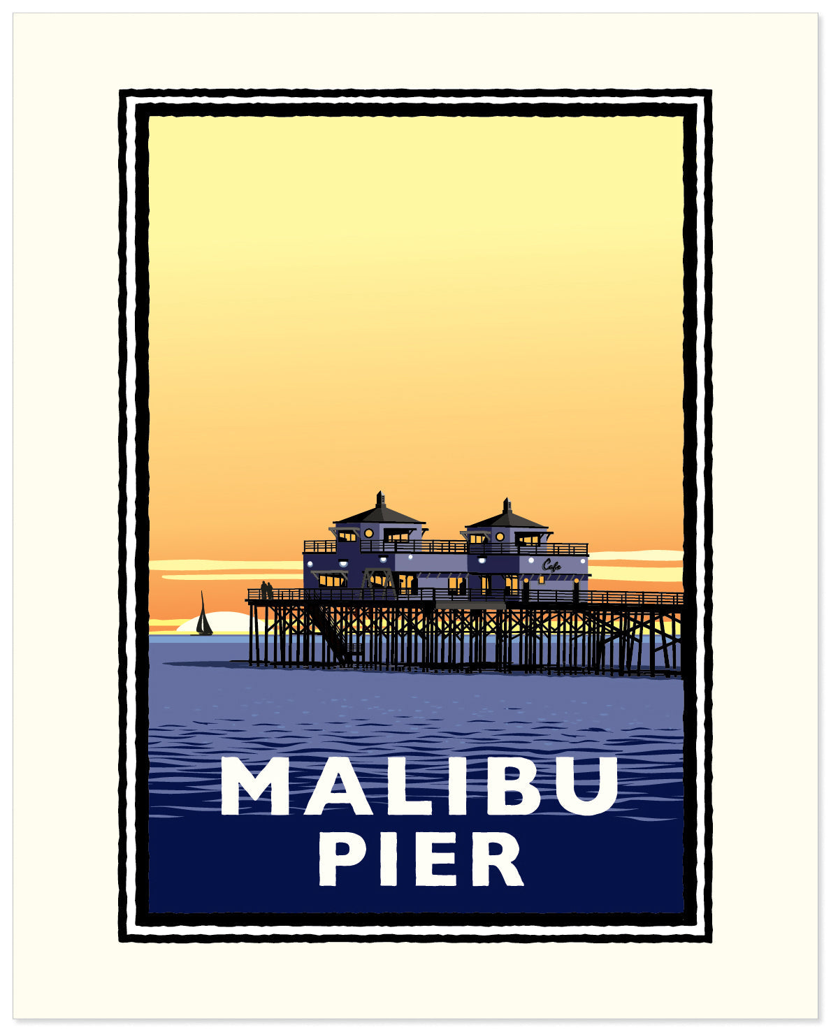 Malibu Pier Sunset — California Art Print