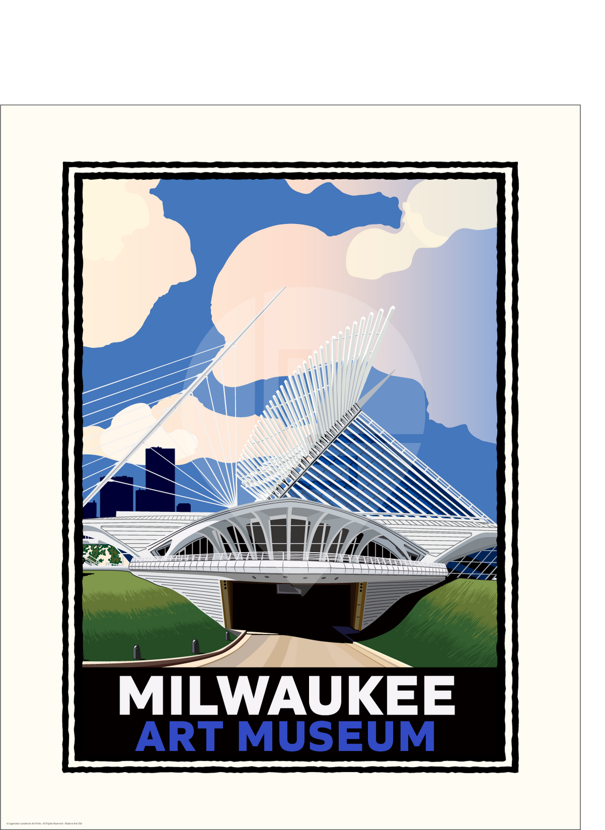 Landmark WI | Milwaukee Art Museum Art Print