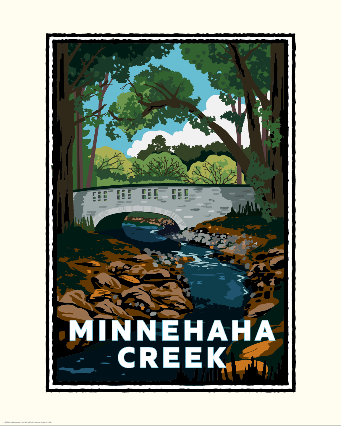 Minnehaha Creek Summer — Folded Card