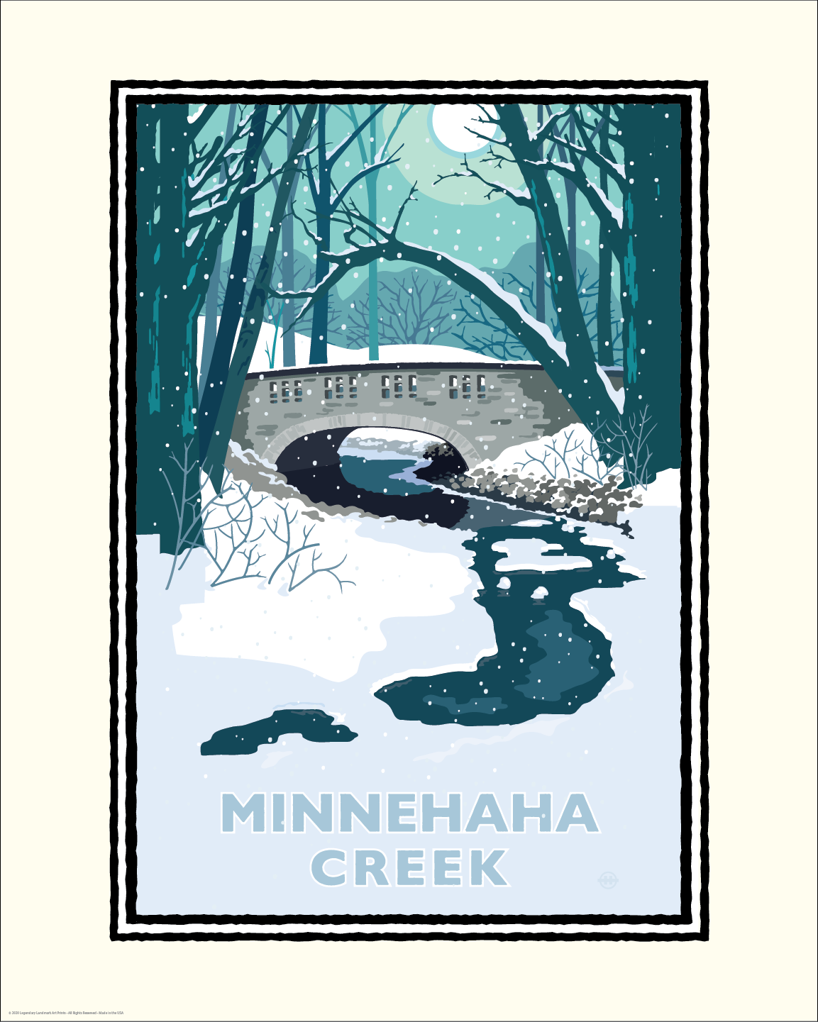 Minnehaha Creek Winter — Folded Card