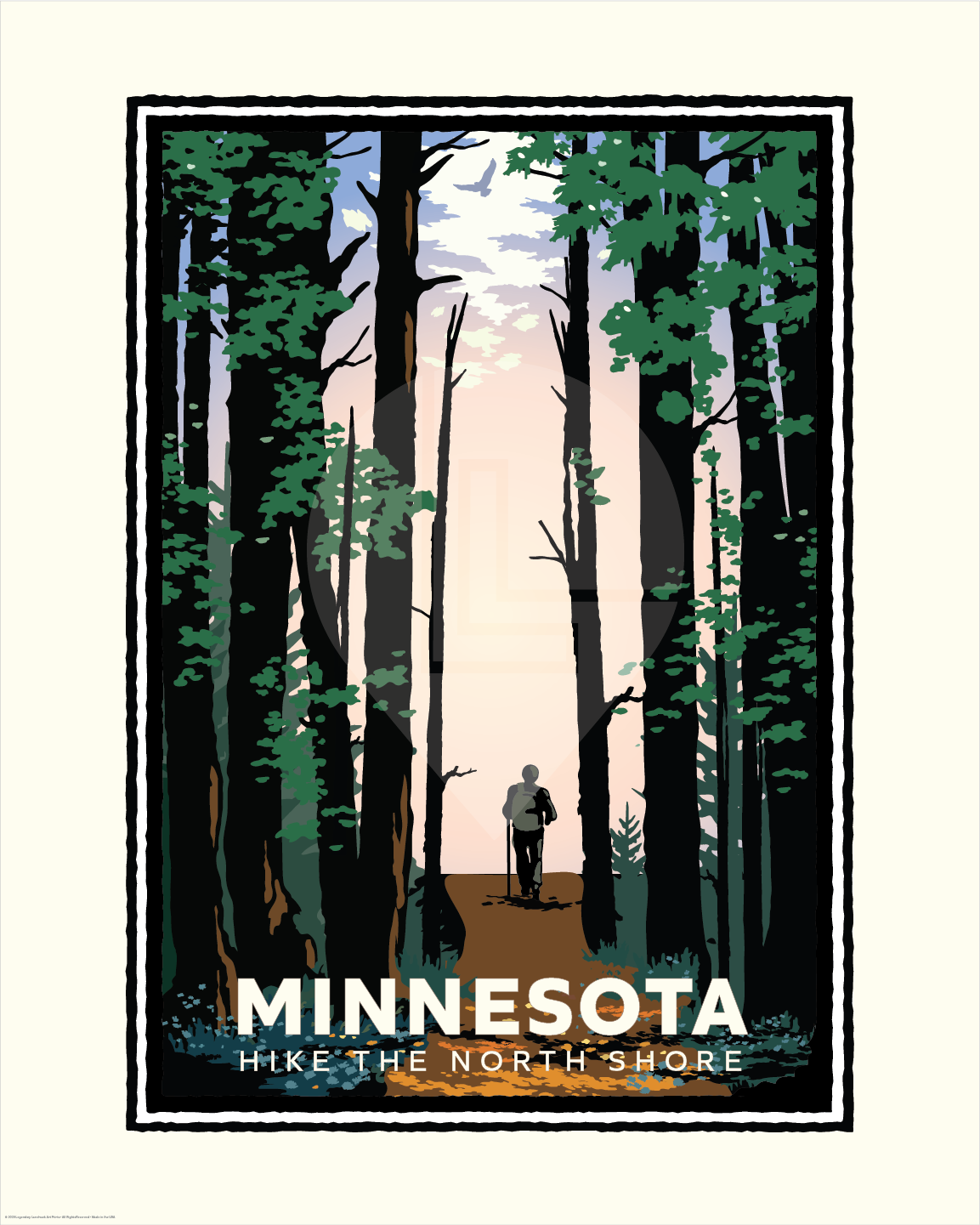 Landmark MN | Minnesota Hike The North Shore Art Print